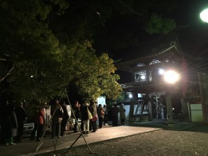 除夜の鐘の様子